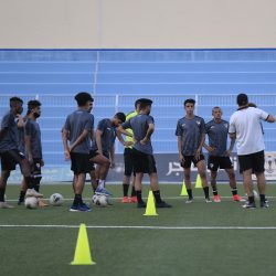 رئيس النادي يجتمع باللاعبين .. وهجر يبدأ الاستعداد لمباراة الأخدود